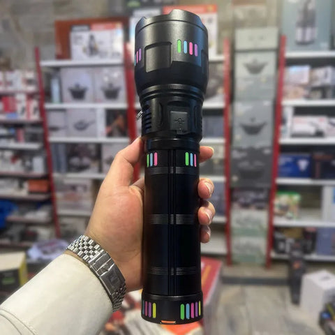 *8-in-1 Emergency Survival Torch LED Flashlight with Power Bank*