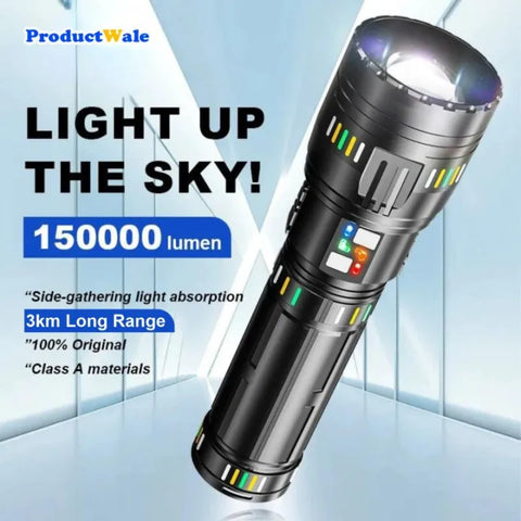 *8-in-1 Emergency Survival Torch LED Flashlight with Power Bank*