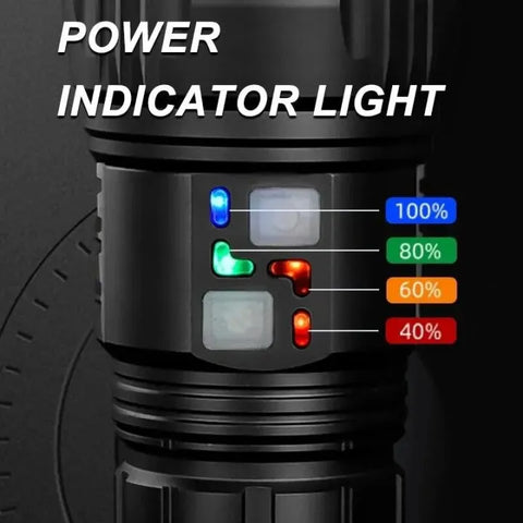 *8-in-1 Emergency Survival Torch LED Flashlight with Power Bank*