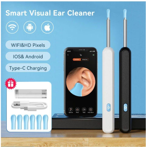 Smart Wireless Ear Cleaner with HD Camera & LED Light – Ear Wax Removal Tool for Android & iPhone