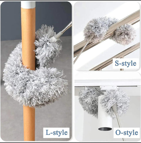 ✨ 360° Extendable Microfiber Feather Duster – Washable Ceiling & Fan Cleaning Brush