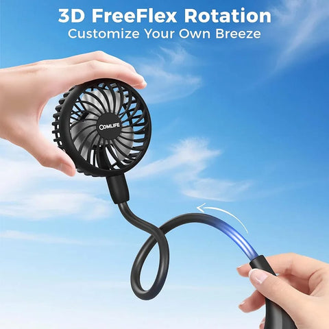 Portable Neck Fan | Rechargeable Mini USB Fan | Wearable Fan