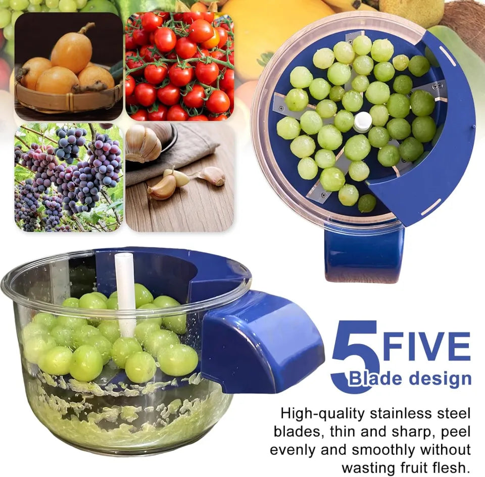 Electric Grape Peeler Machine (Rechargeable Garlic Peeler Skin Remover) Effortless Peeling for Garlic, Grape, Veggie – Time-Saving Tool for Home & Commercial Kitchens